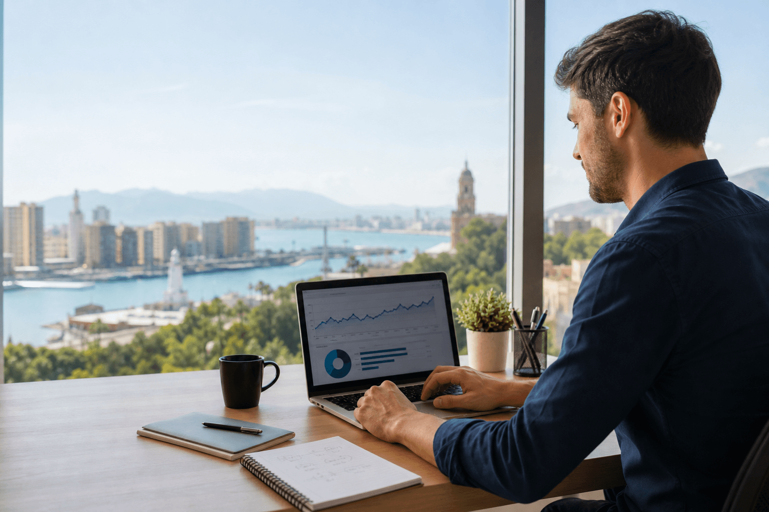 Panel de análisis utilizado por una agencia SEO Málaga para medir crecimiento