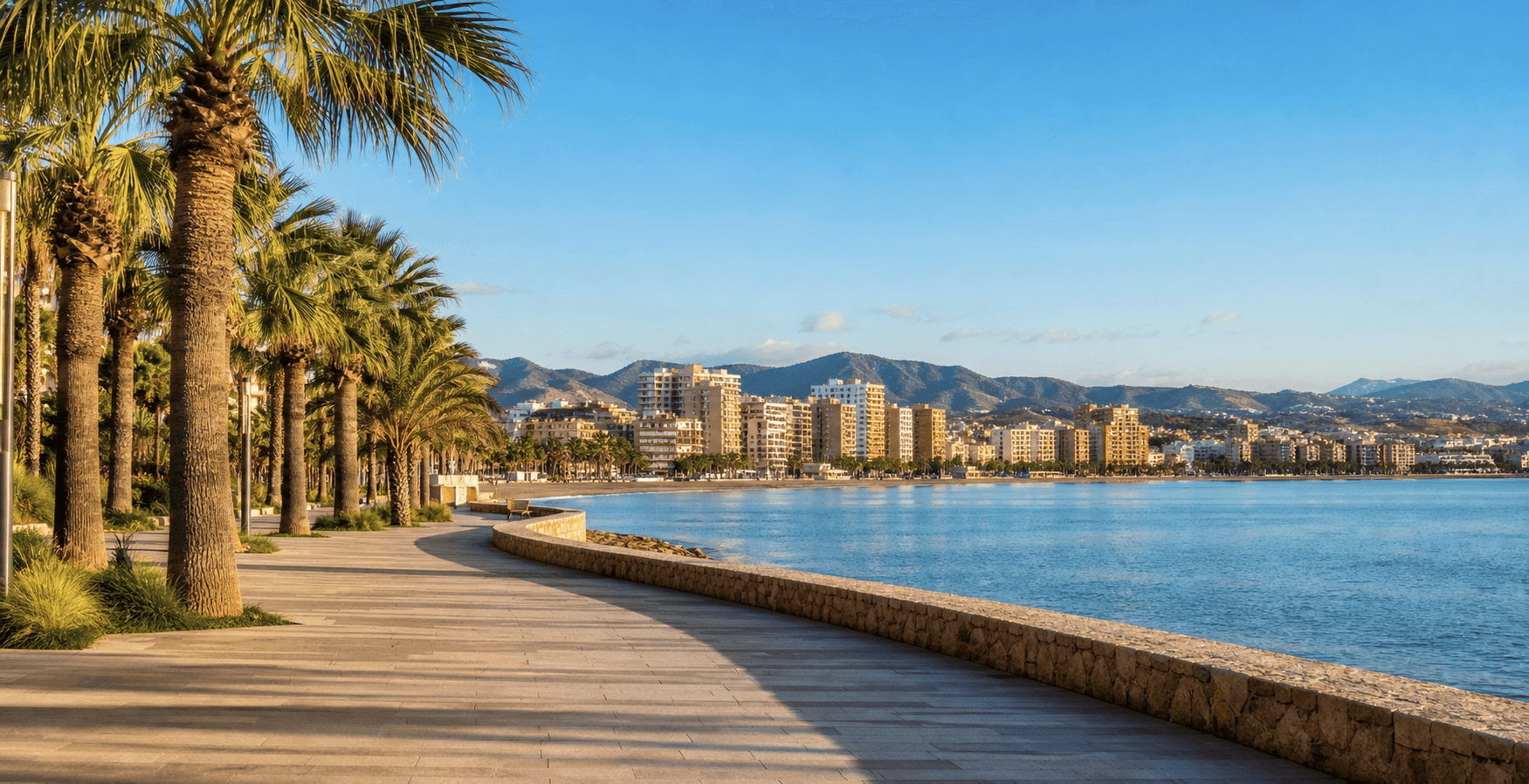 Paseo marítimo de La Malagueta en Málaga