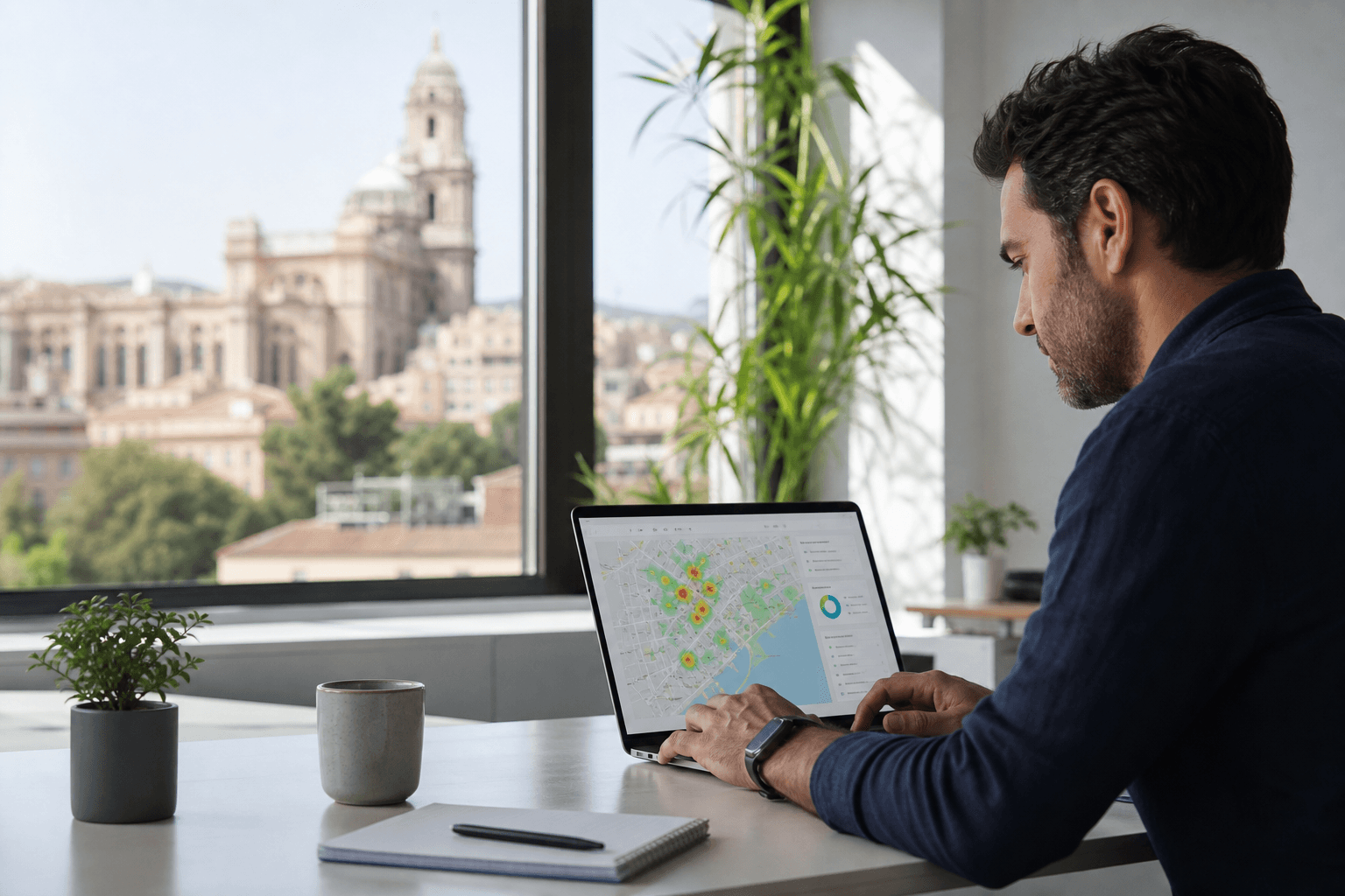Consultora preparando una estrategia de SEO local Málaga para Google Maps