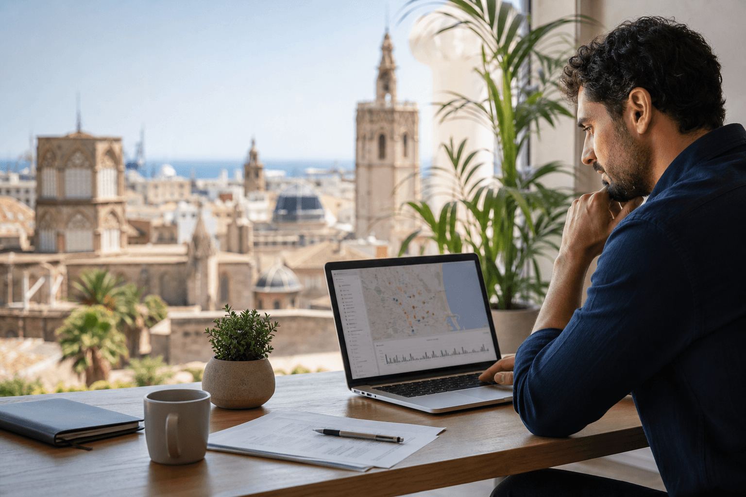 Consultora preparando una estrategia de SEO local Valencia para Google Maps